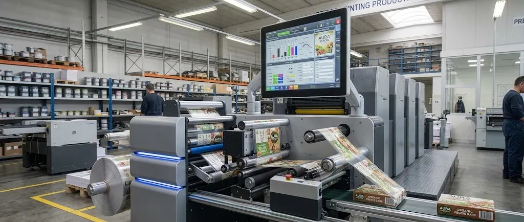 Digital press producing a short-run print job